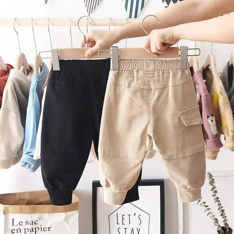 Kids Children Trousers 2-8Years Clothes New Cotton Cargo Pants for 2-6 Years Old Solid Boys Casual Sport Pants Enfant Garcon