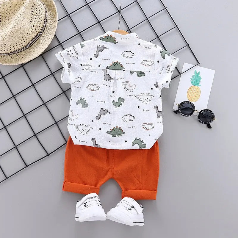 Clothing Set For Boys Infant Suits Kids Clothes Fashion Baby Boy's Suit Summer Casual Clothes Set Top Shorts 2PCS Baby